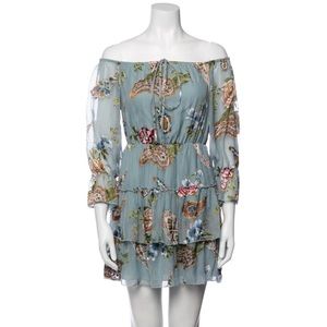 Baby Blue Alice + Olivia Dress Size S Floral